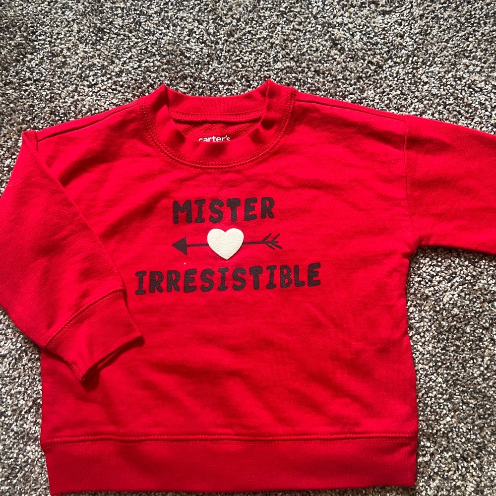 Carter's Red 'Mister Irresistible' Sweatshirt NWOT
